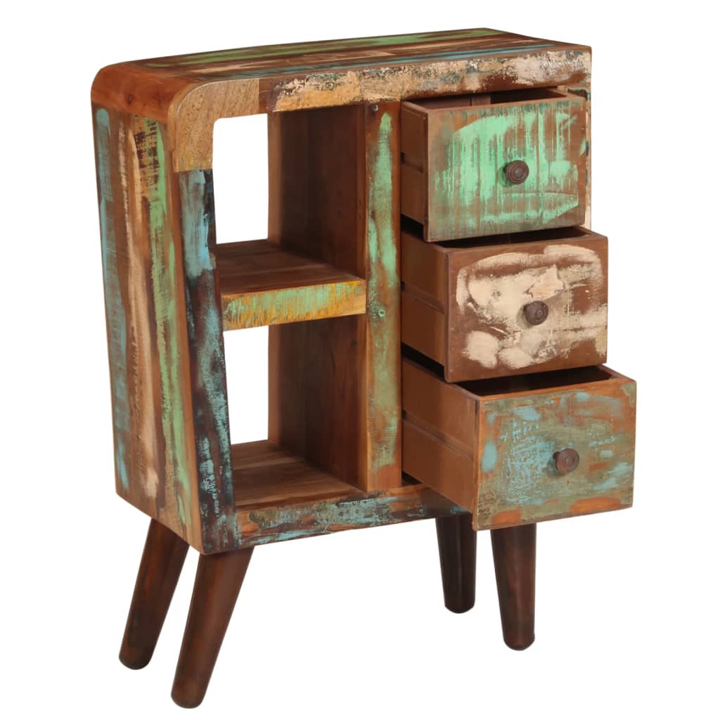 Buffet 55x30x80 cm bois massif de récupération - XIOS