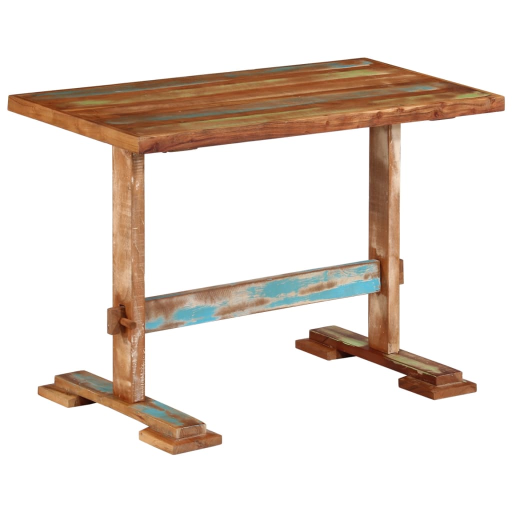 Table à manger 110x55x78 cm bois massif de récupération - XIOS