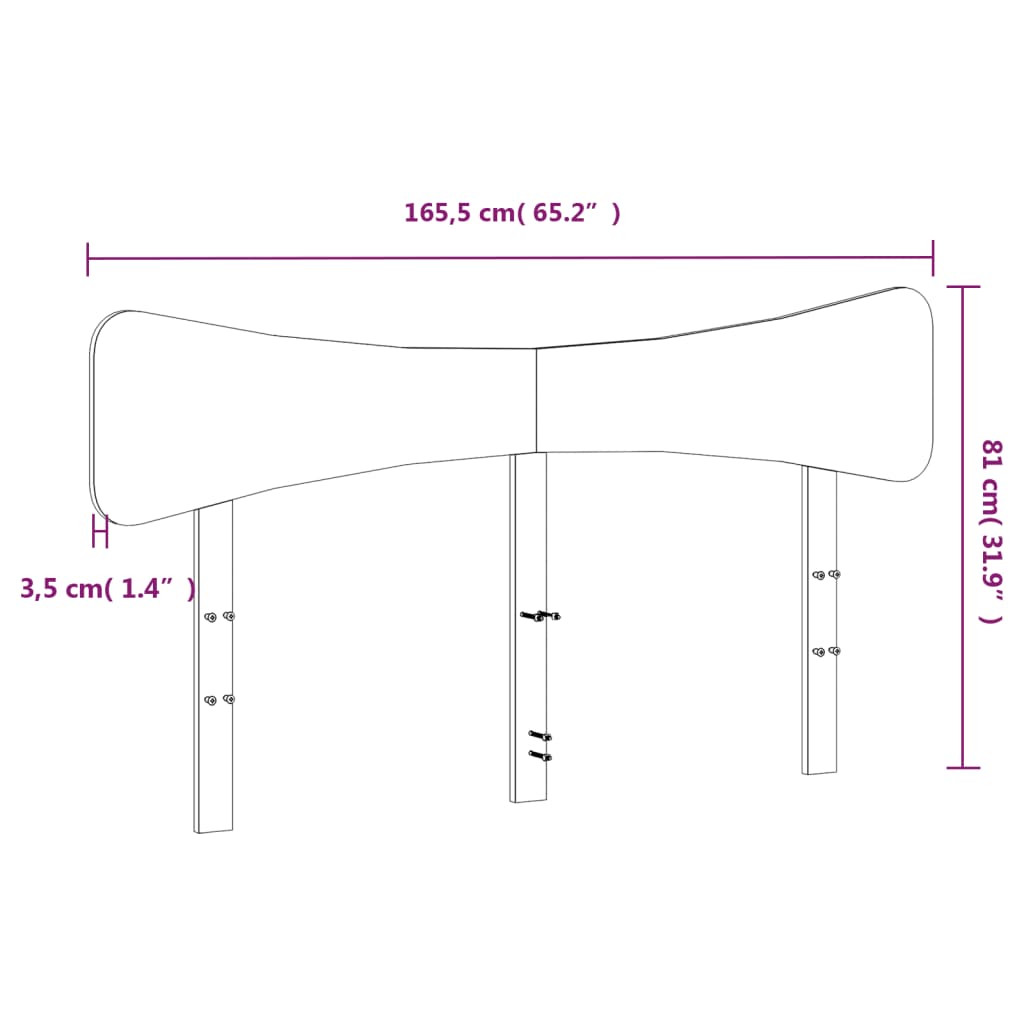 Tête de lit blanc 160 cm bois massif de pin - XIOS