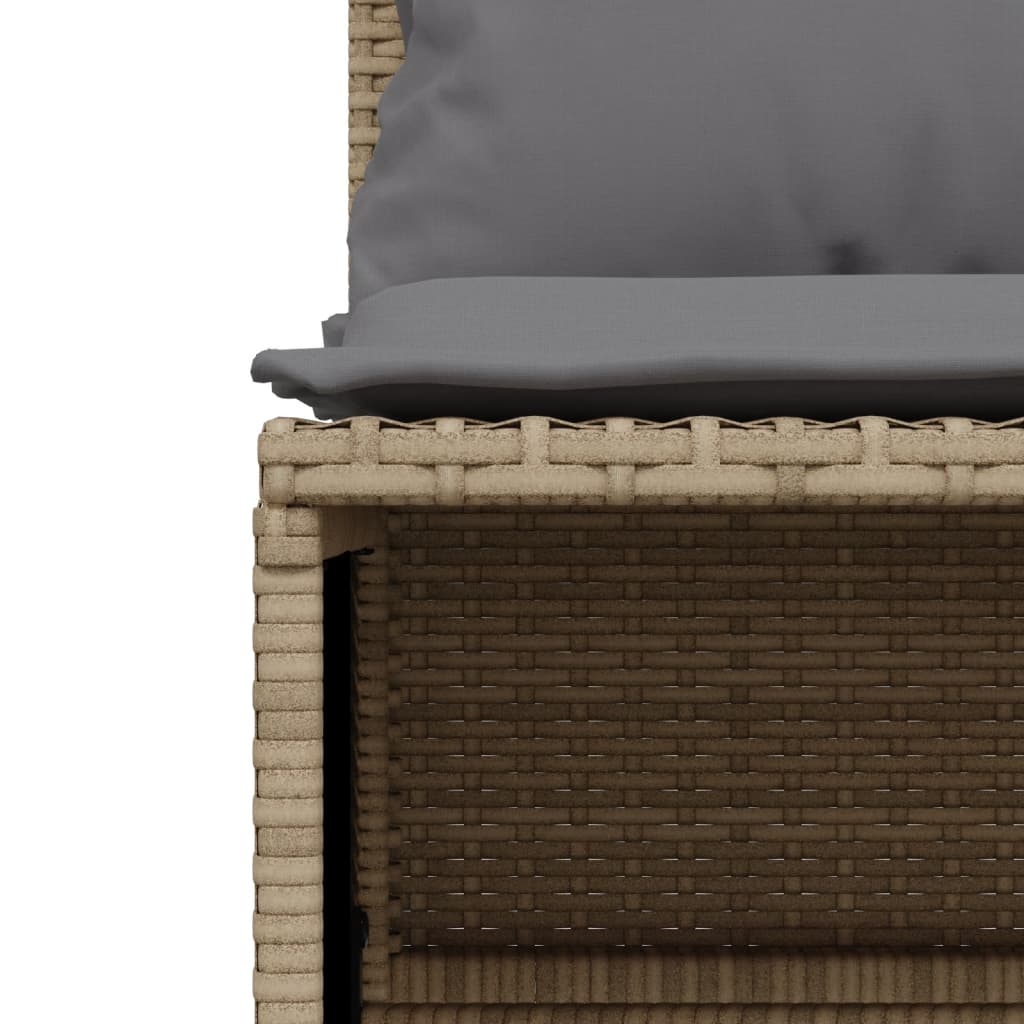 Salon de jardin avec coussins 4 pcs beige résine tressée - XIOS