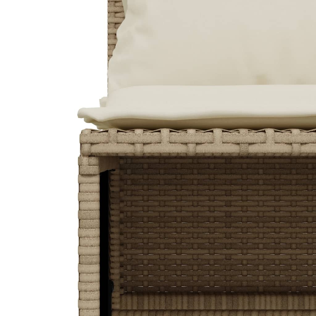 Salon de jardin avec coussins 4 pcs beige résine tressée - XIOS