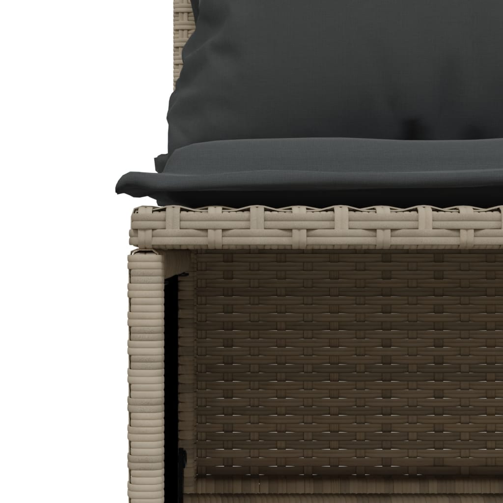 Salon de jardin 4 pcs avec coussins gris clair résine tressée - XIOS