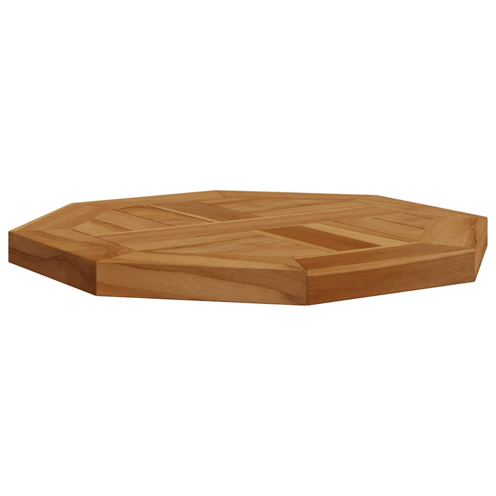 Dessus de table 40x40x2,5 cm octogonal bois de teck massif - XIOS