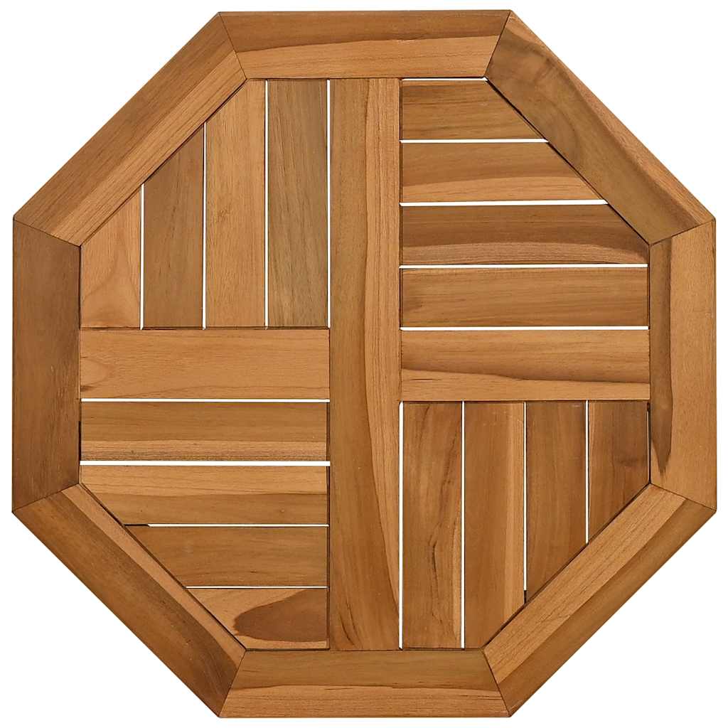 Dessus de table 50x50x2,5 cm octogonal bois de teck massif - XIOS