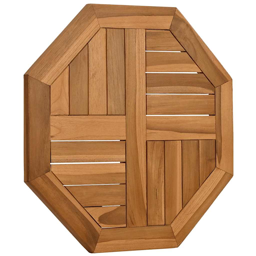 Dessus de table 50x50x2,5 cm octogonal bois de teck massif - XIOS