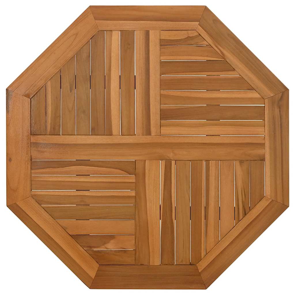 Dessus de table 60x60x2,5 cm octogonal bois de teck massif - XIOS