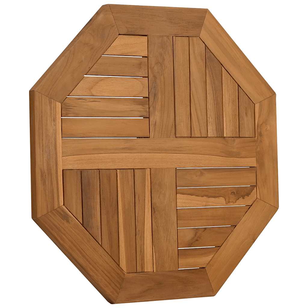 Dessus de table 60x60x2,5 cm octogonal bois de teck massif - XIOS