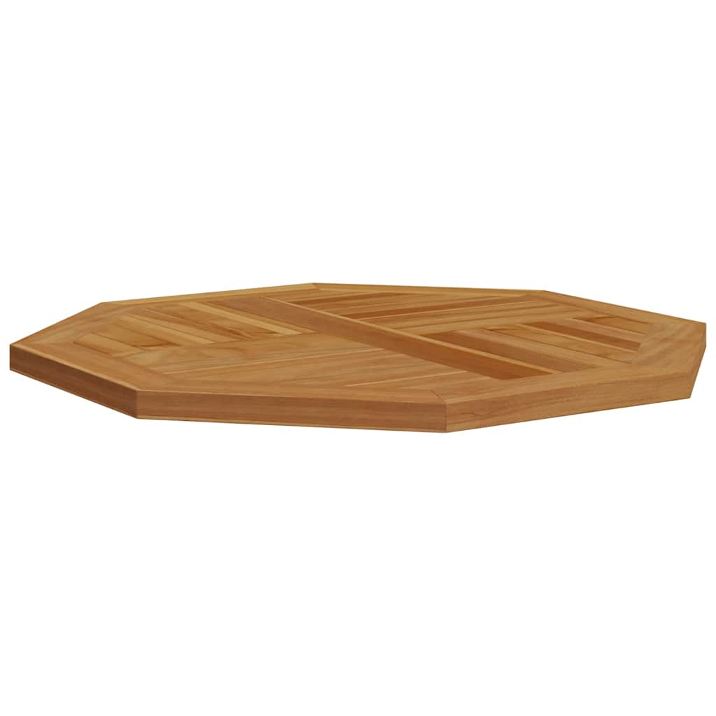 Dessus de table 70x70x2,5 cm octogonal bois de teck massif - XIOS
