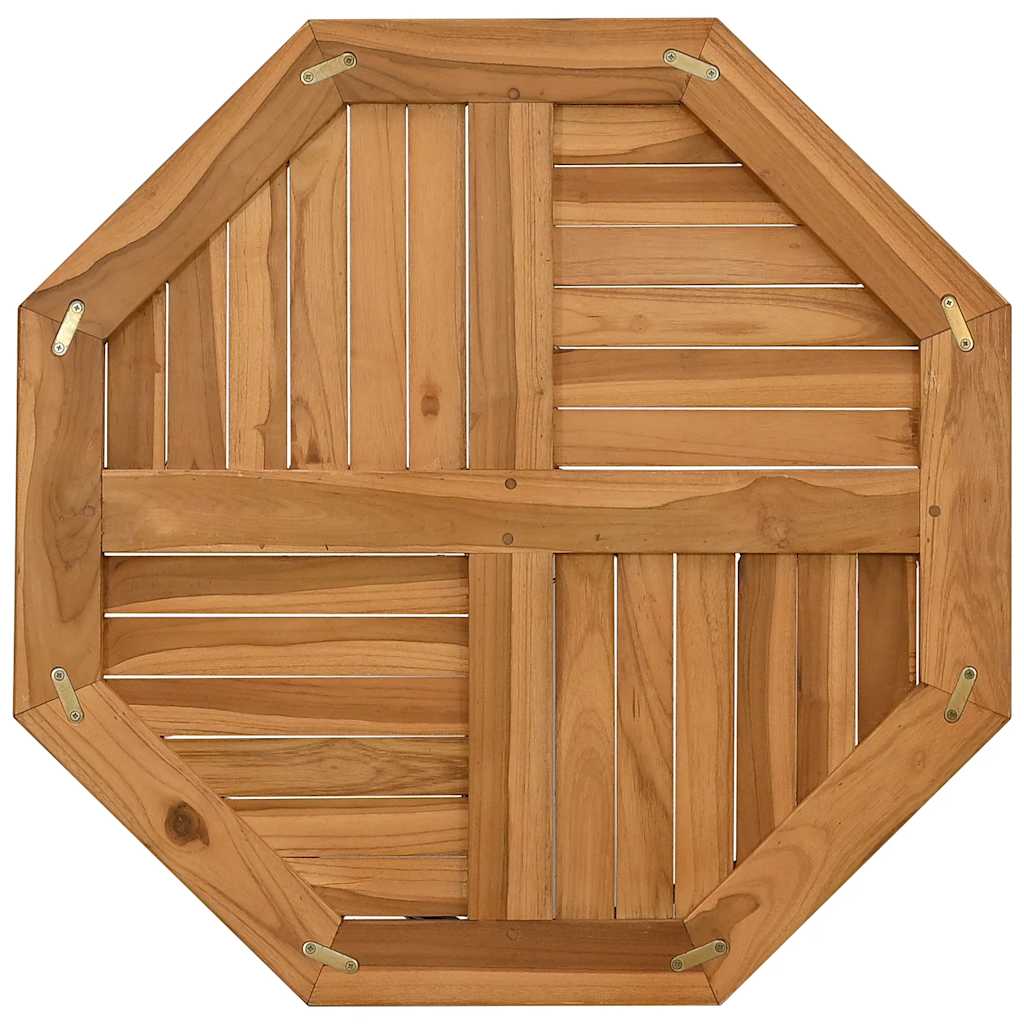 Dessus de table 70x70x2,5 cm octogonal bois de teck massif - XIOS