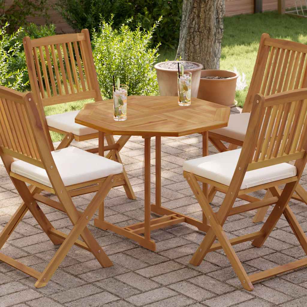 Dessus de table 80x80x2,5 cm octogonal bois de teck massif - XIOS