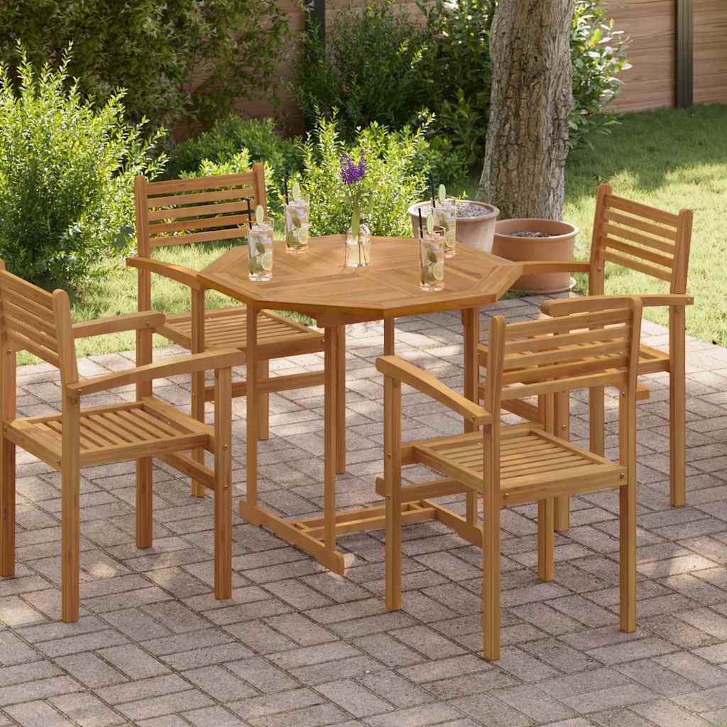 Dessus de table 90x90x2,5 cm octogonal bois de teck massif - XIOS