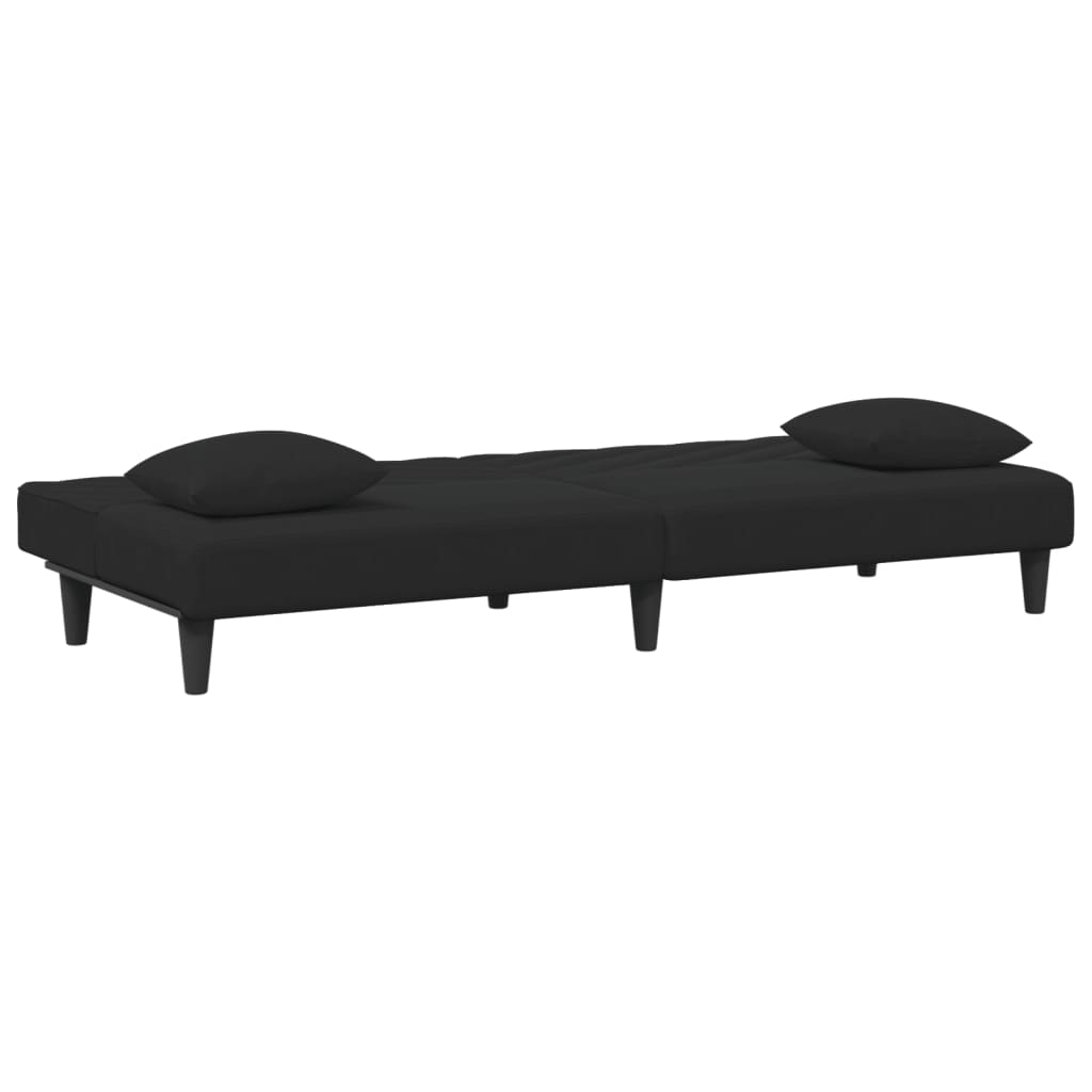 Ensemble de canapés 2 pcs avec coussins noir velours - XIOS