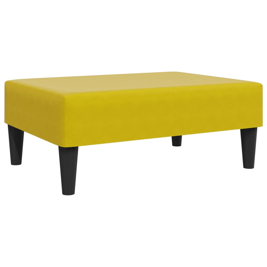 Ensemble de canapés 2 pcs avec coussins jaune velours - XIOS
