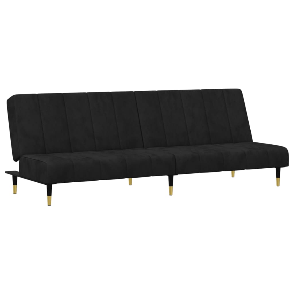 Ensemble de canapés 2 pcs noir velours - XIOS