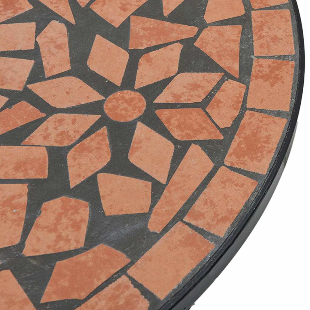 Ensemble de bistro mosaïque terre cuite fer et céramique