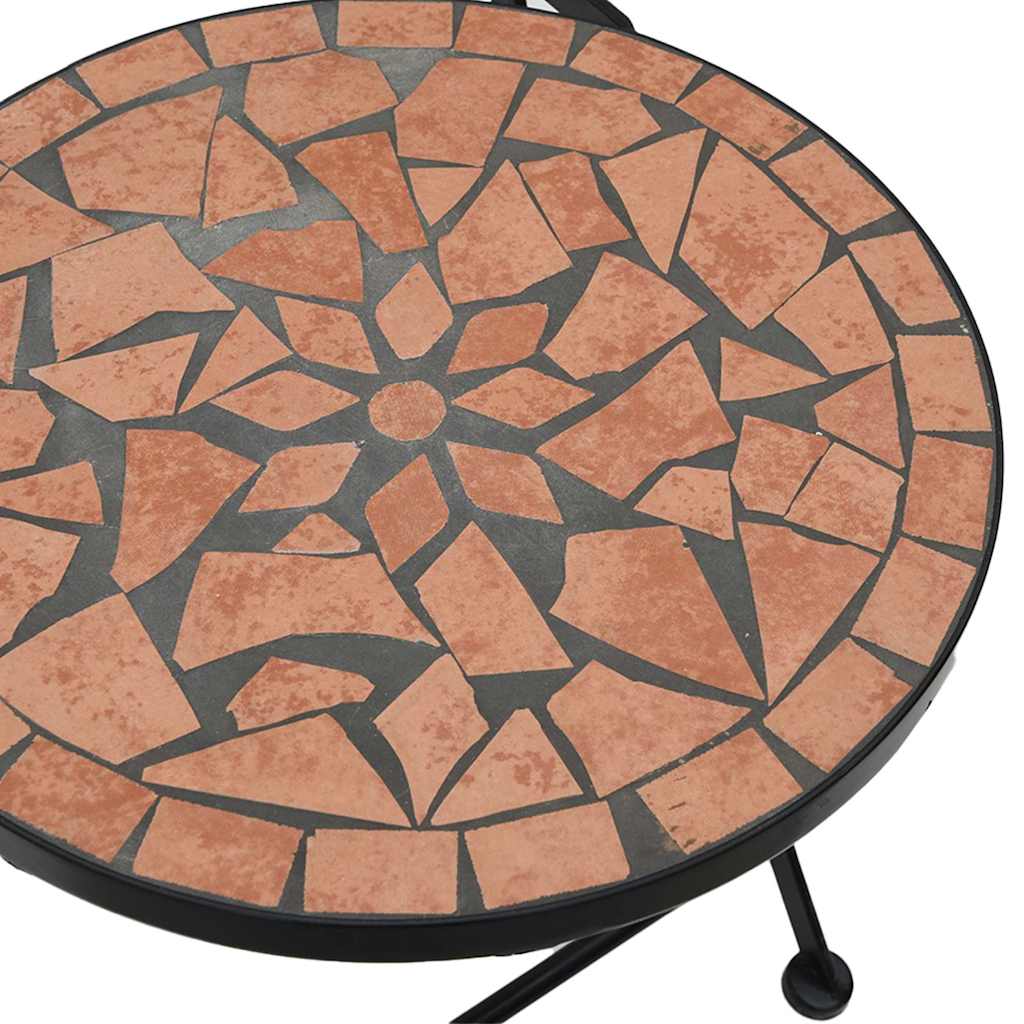 Ensemble de bistro mosaïque terre cuite fer et céramique