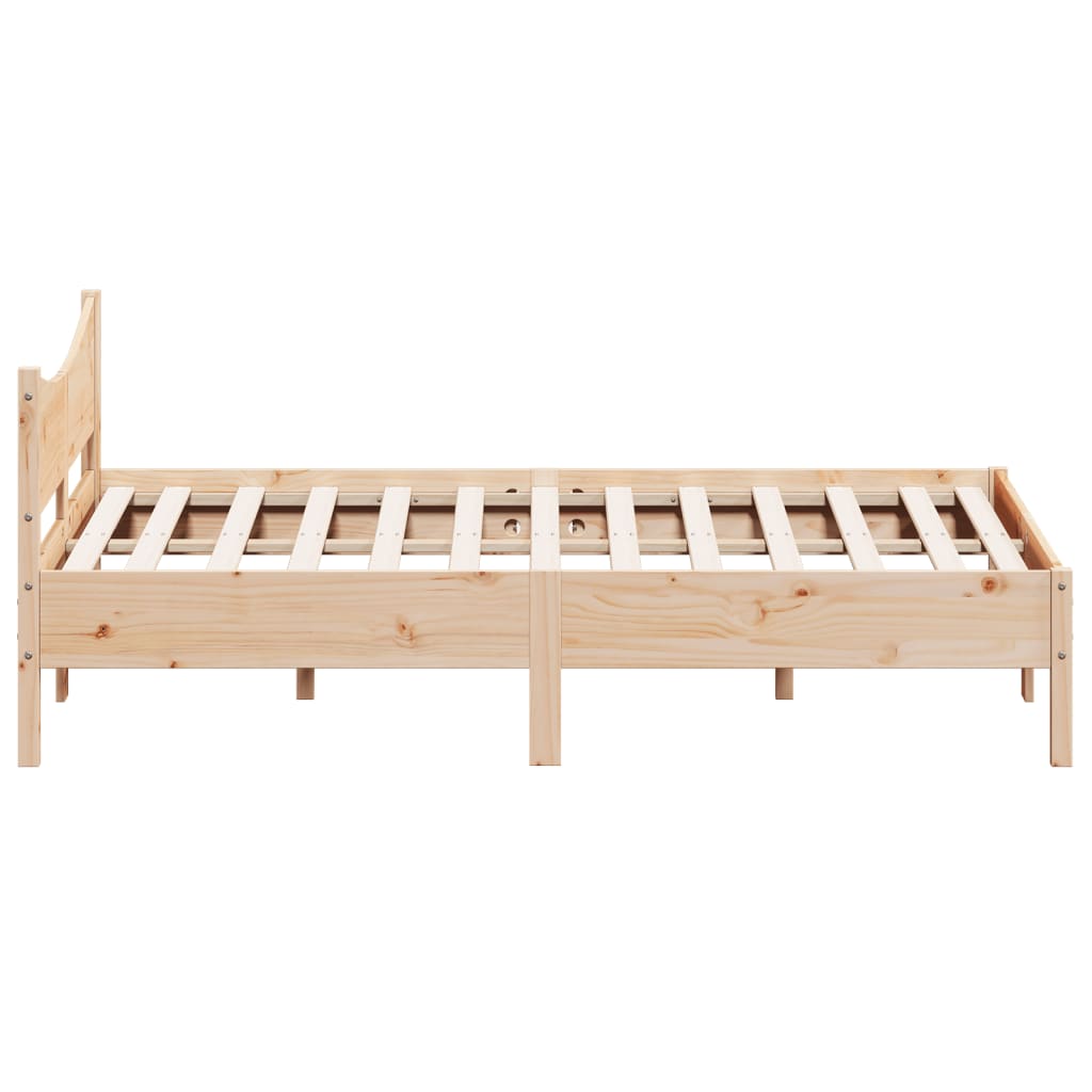 Cadre de lit sans matelas 150x200 cm bois de pin massif - XIOS