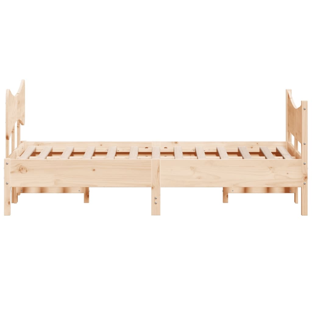 Cadre de lit sans matelas 120x190 cm bois de pin massif - XIOS