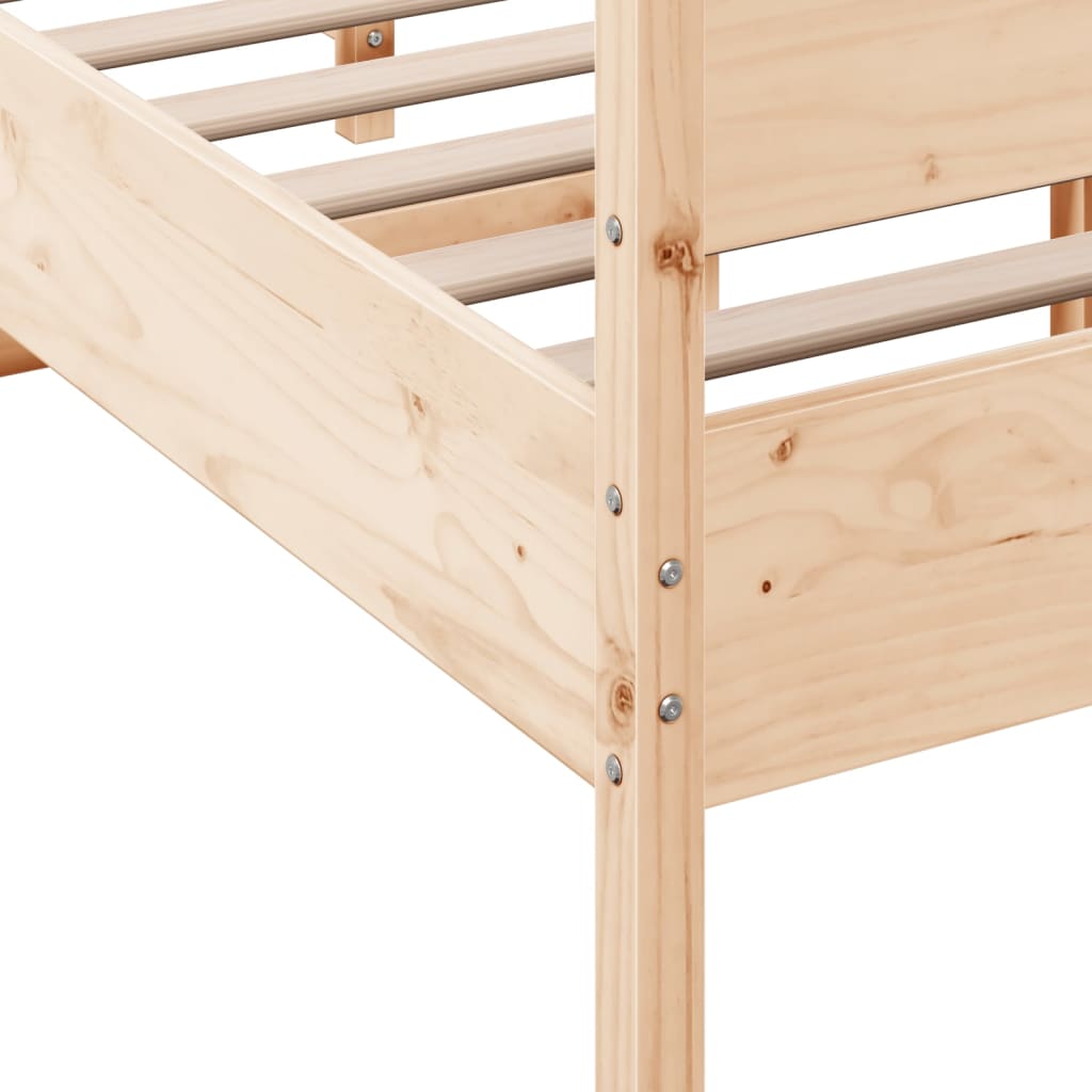 Cadre de lit sans matelas 120x190 cm bois de pin massif - XIOS