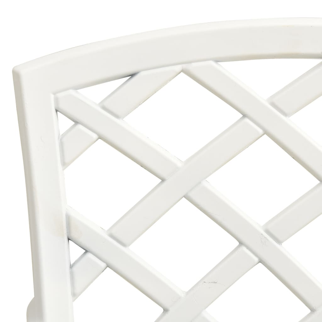 Chaises de jardin lot de 6 fonte d'aluminium blanc