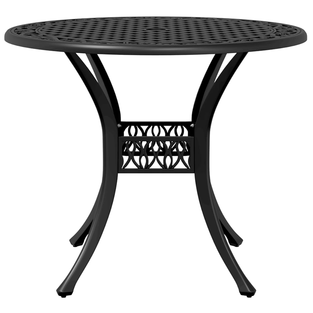 Ensemble à manger de jardin 5 pcs noir aluminium coulé