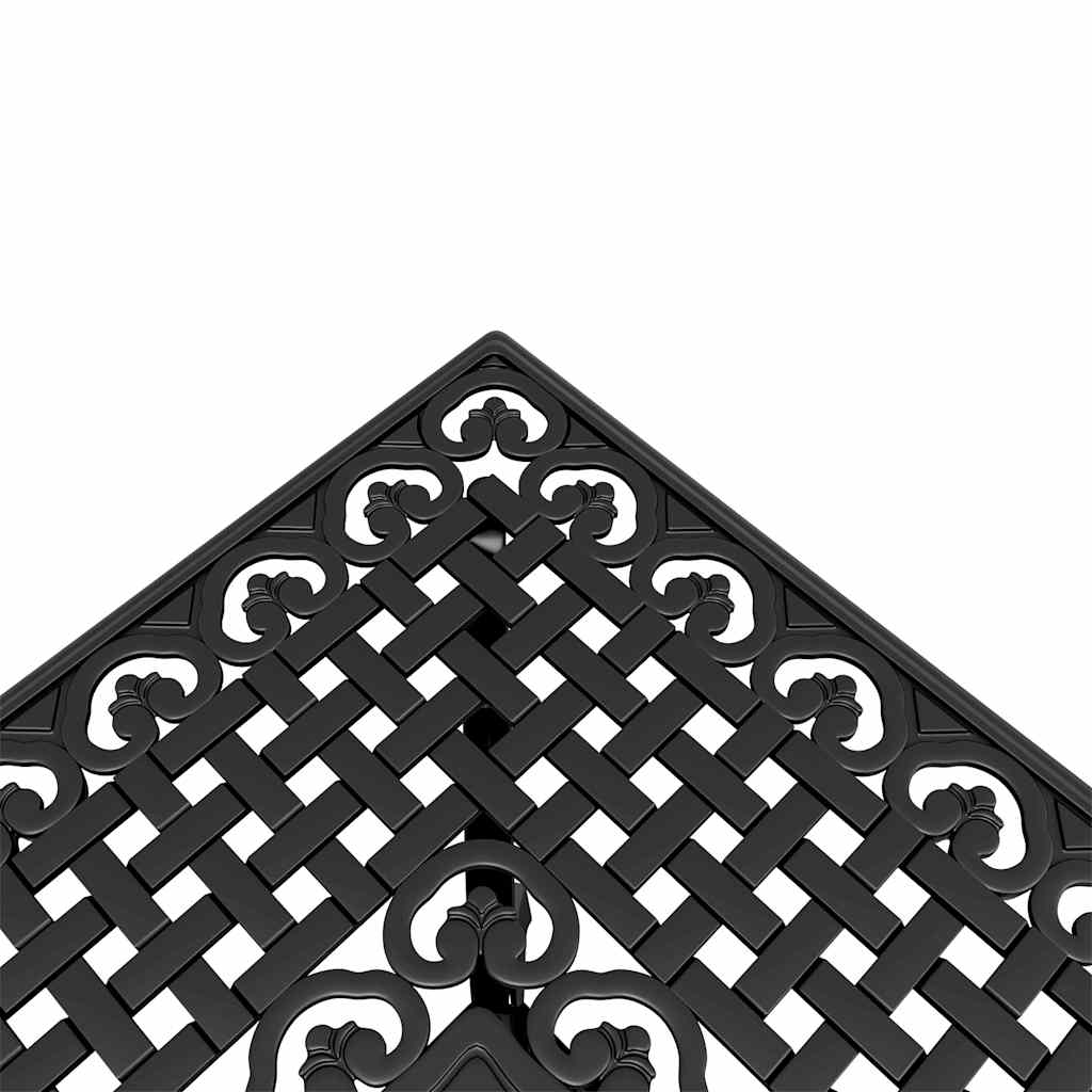 Ensemble de bistro 3 pcs noir aluminium coulé