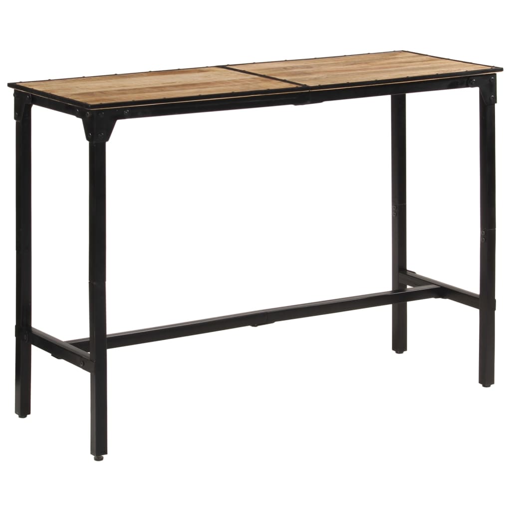 Ensemble de bar 7 pcs bois de manguier brut massif et métal - XIOS