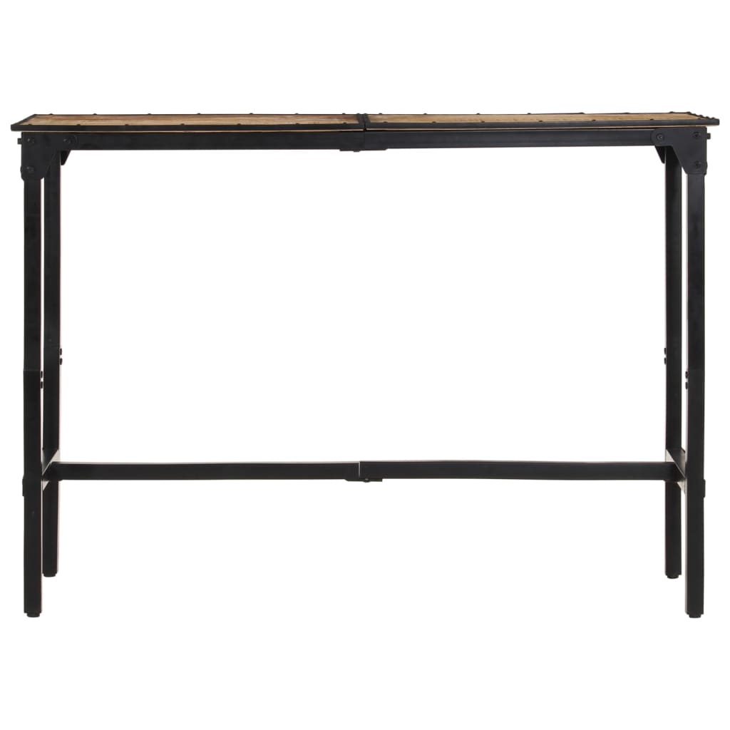 Ensemble de bar 7 pcs bois de manguier brut massif et métal - XIOS