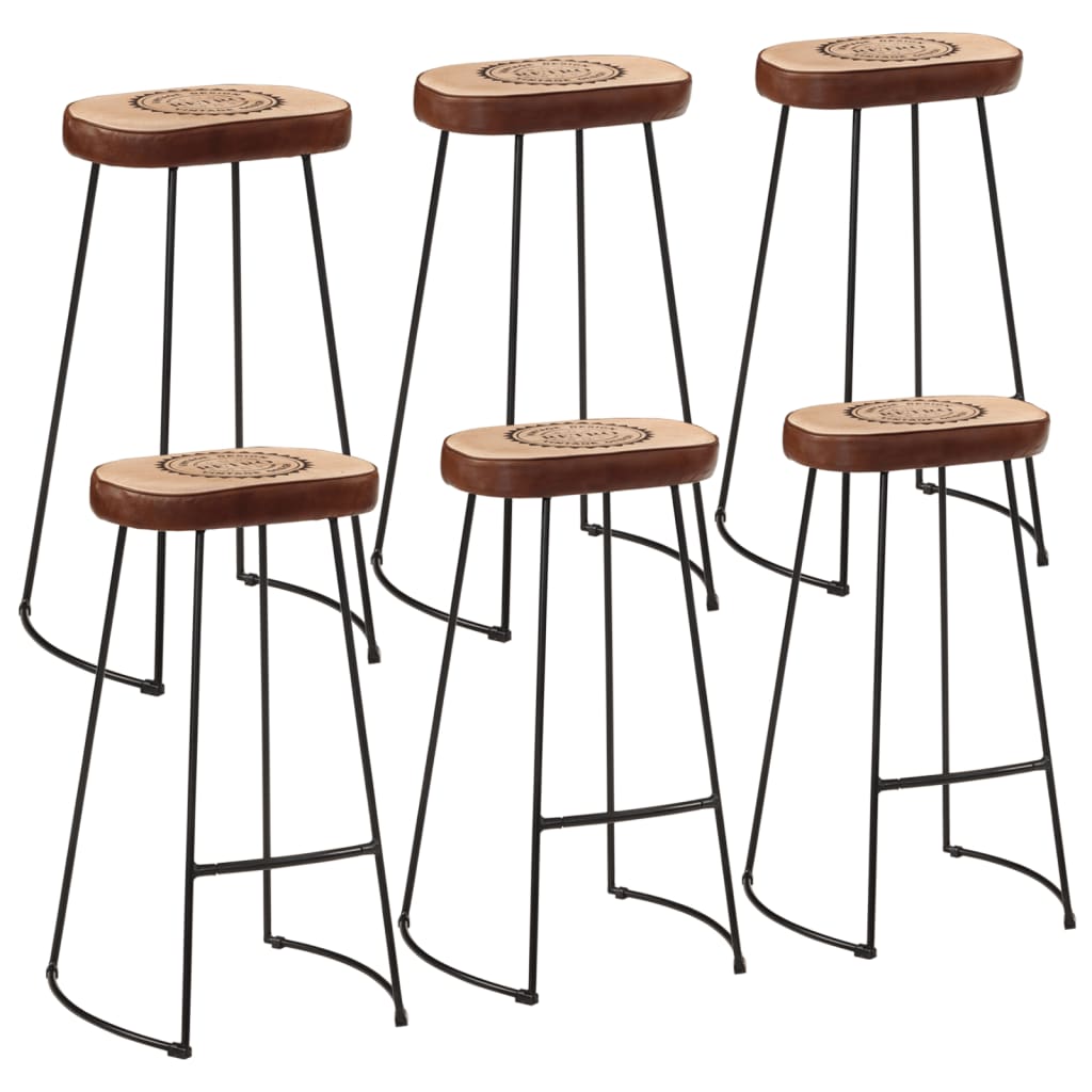 Ensemble de bar 7 pcs bois de manguier brut massif et métal - XIOS