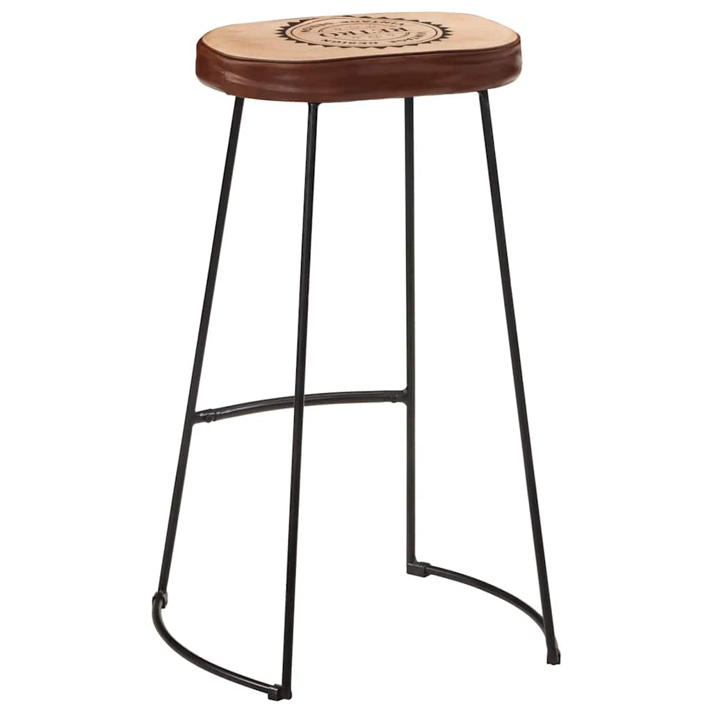 Ensemble de bar 7 pcs bois de manguier brut massif et métal - XIOS