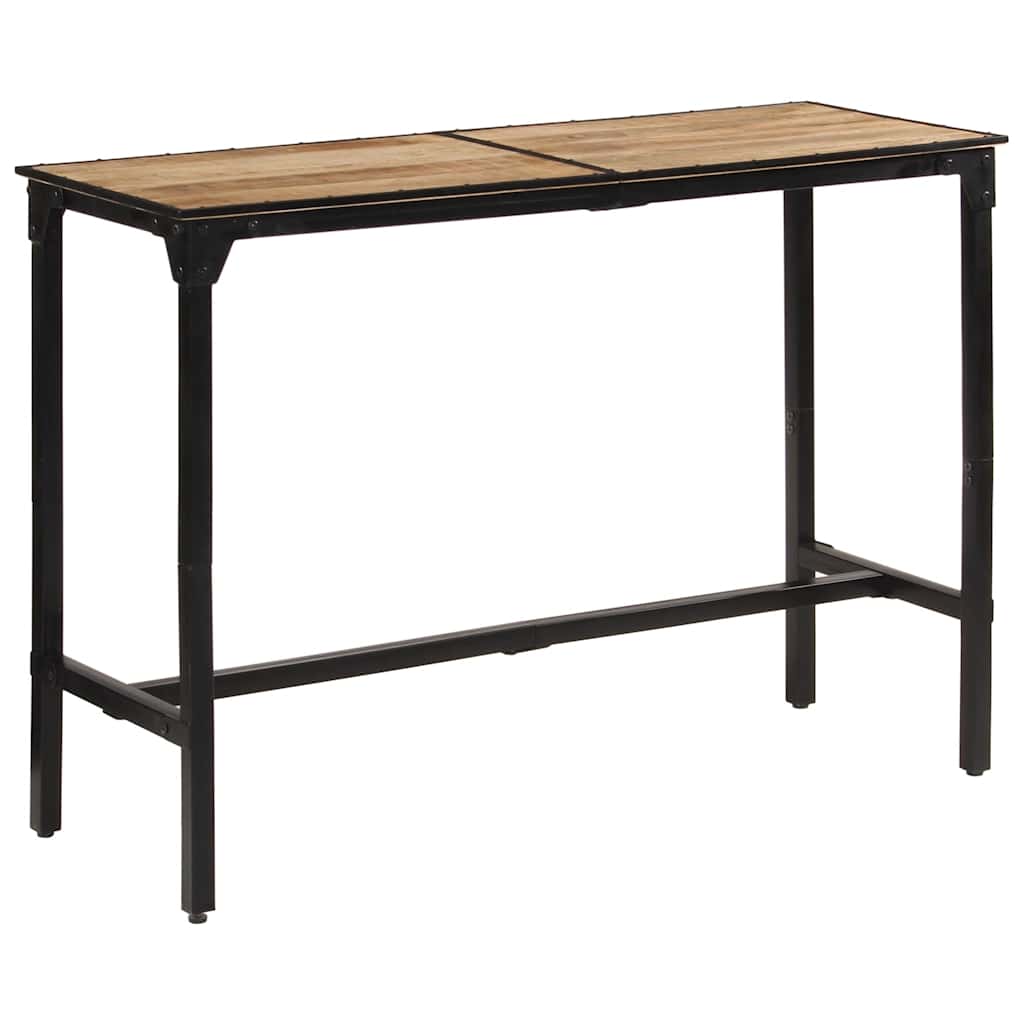Ensemble de bar 7 pcs bois de manguier brut massif et métal - XIOS