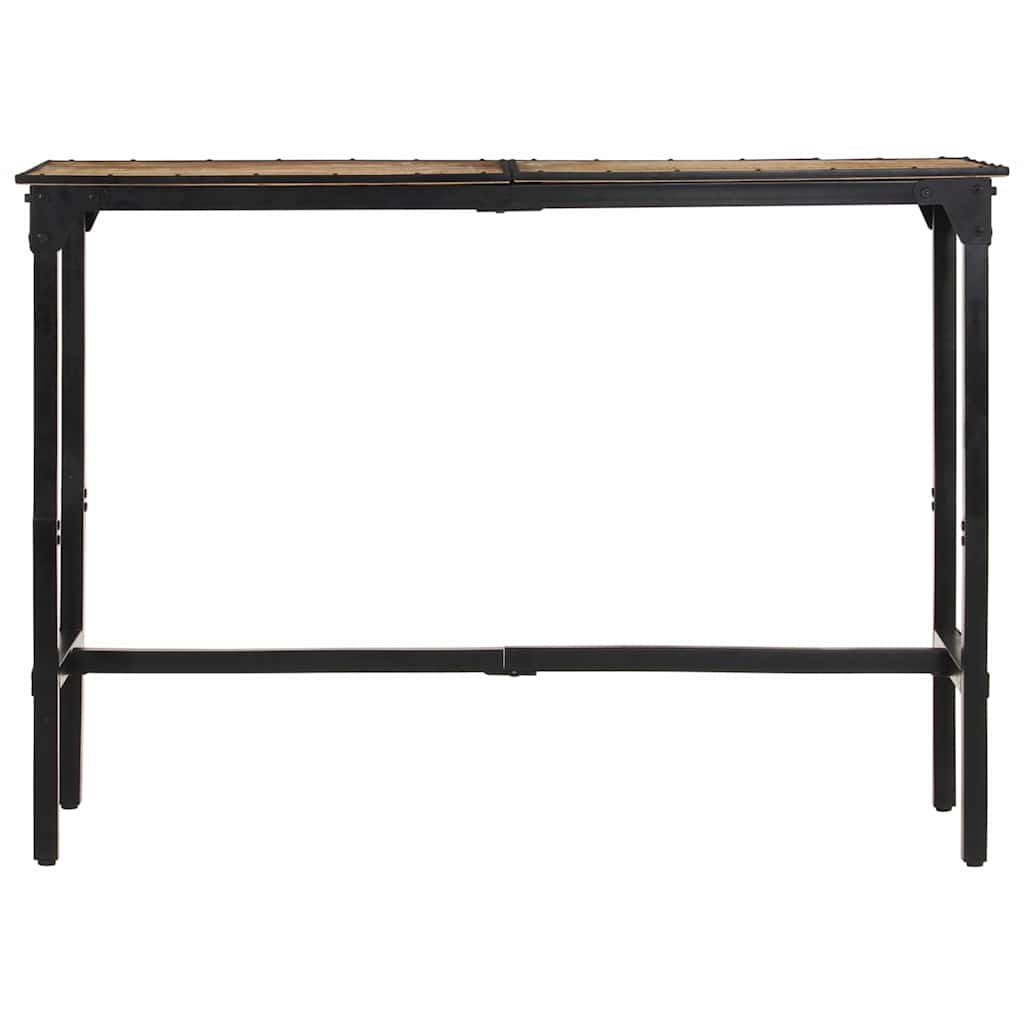 Ensemble de bar 7 pcs bois de manguier brut massif et métal - XIOS