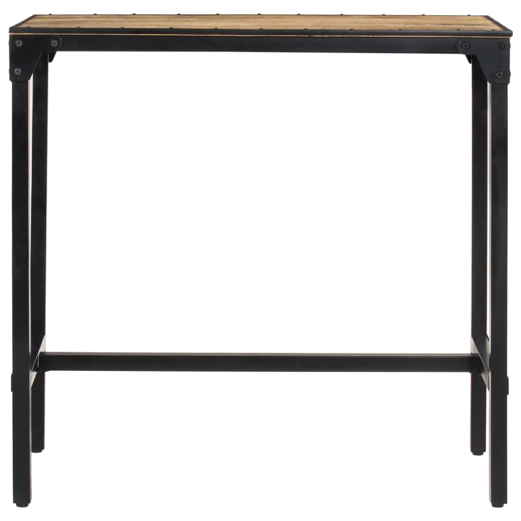 Ensemble de bar 5 pcs bois de manguier brut massif et métal - XIOS