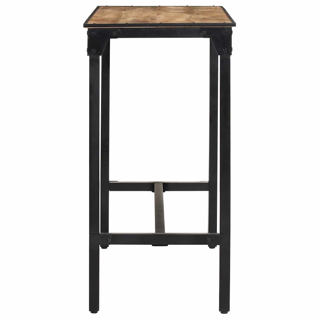 Ensemble de bar 5 pcs bois de manguier brut massif et métal - XIOS