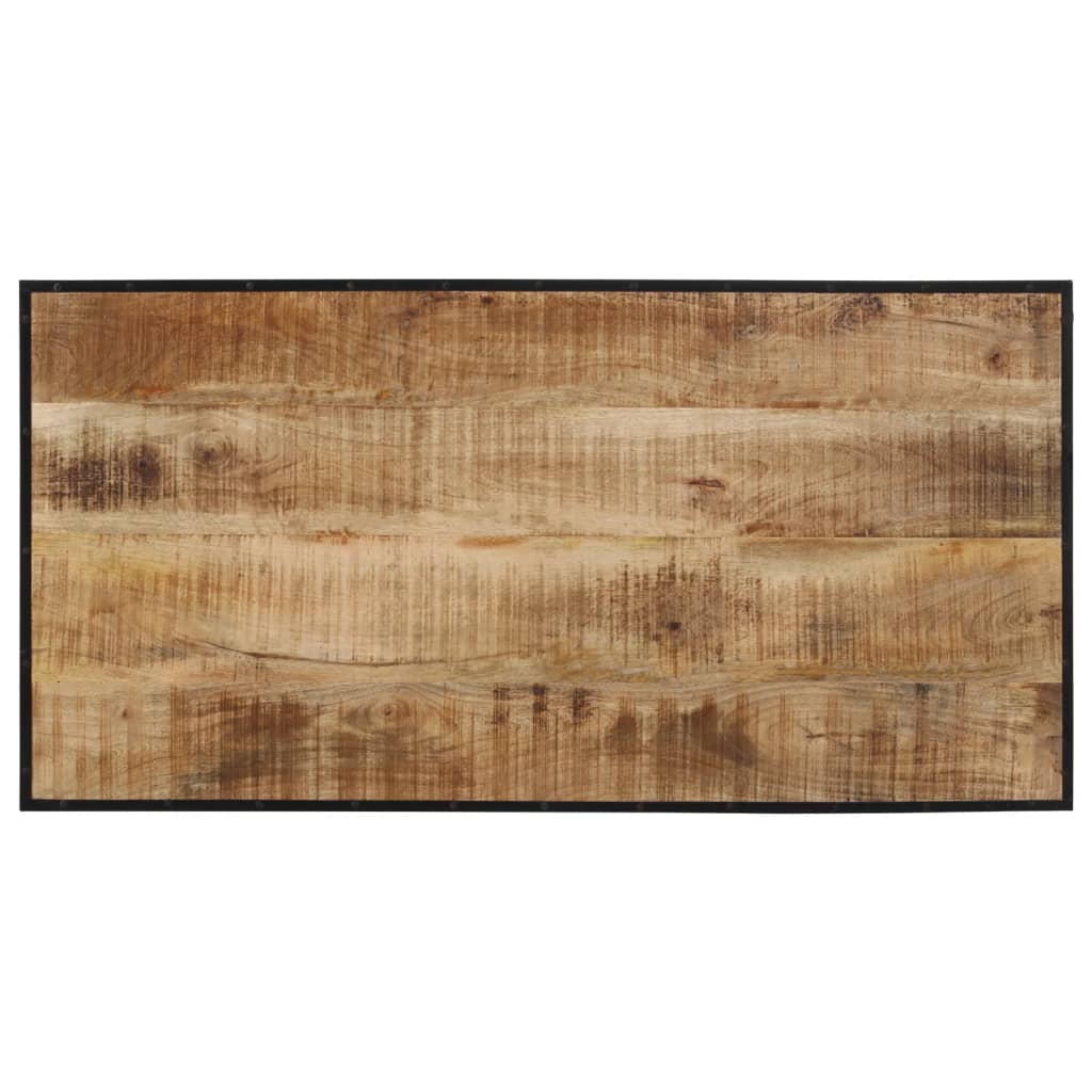 Ensemble de bar 5 pcs bois de manguier brut massif et métal - XIOS