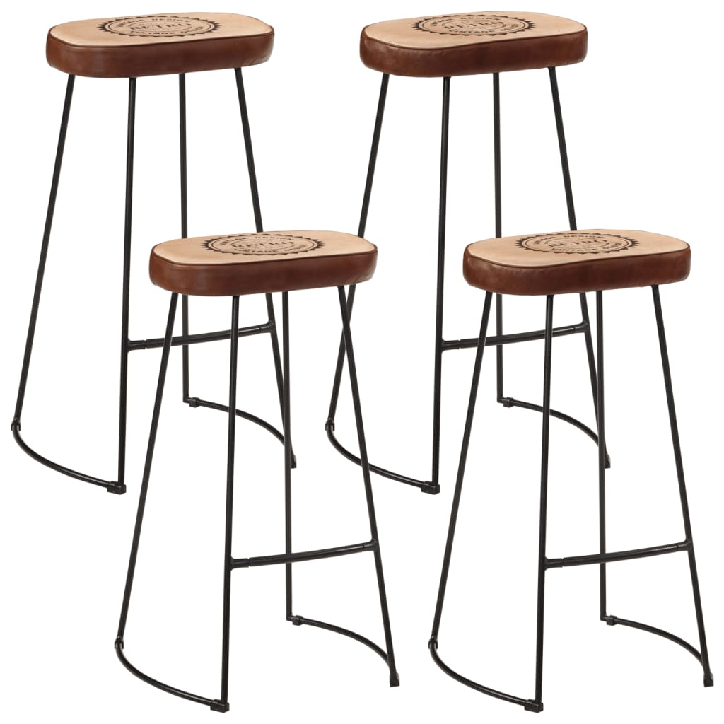 Ensemble de bar 5 pcs bois de manguier brut massif et métal - XIOS
