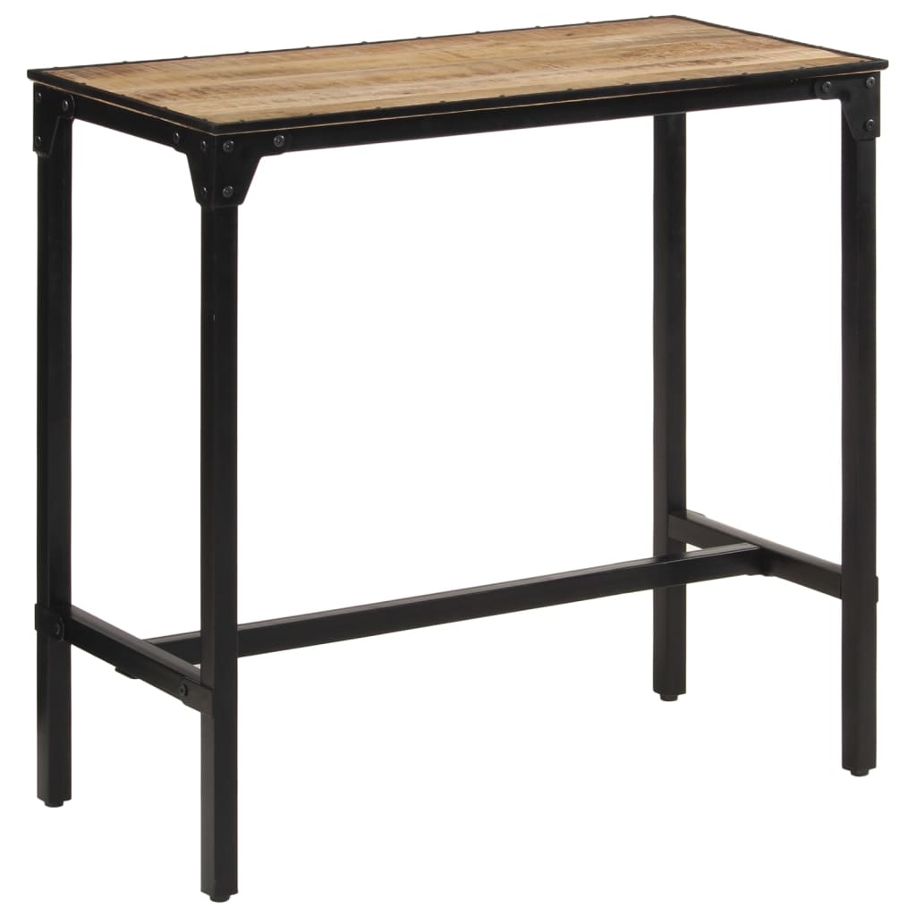Ensemble de bar 5 pcs bois de manguier brut massif et métal - XIOS