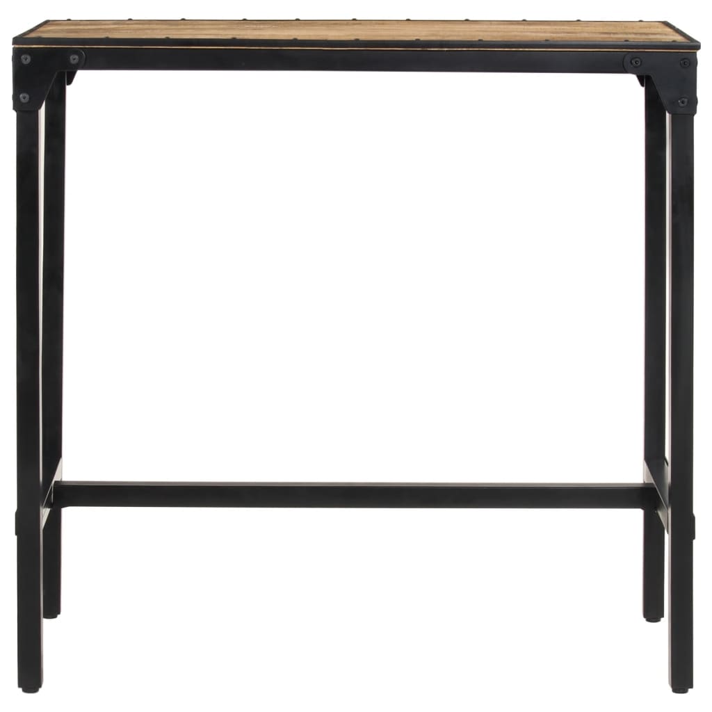 Ensemble de bar 5 pcs bois de manguier brut massif et métal - XIOS