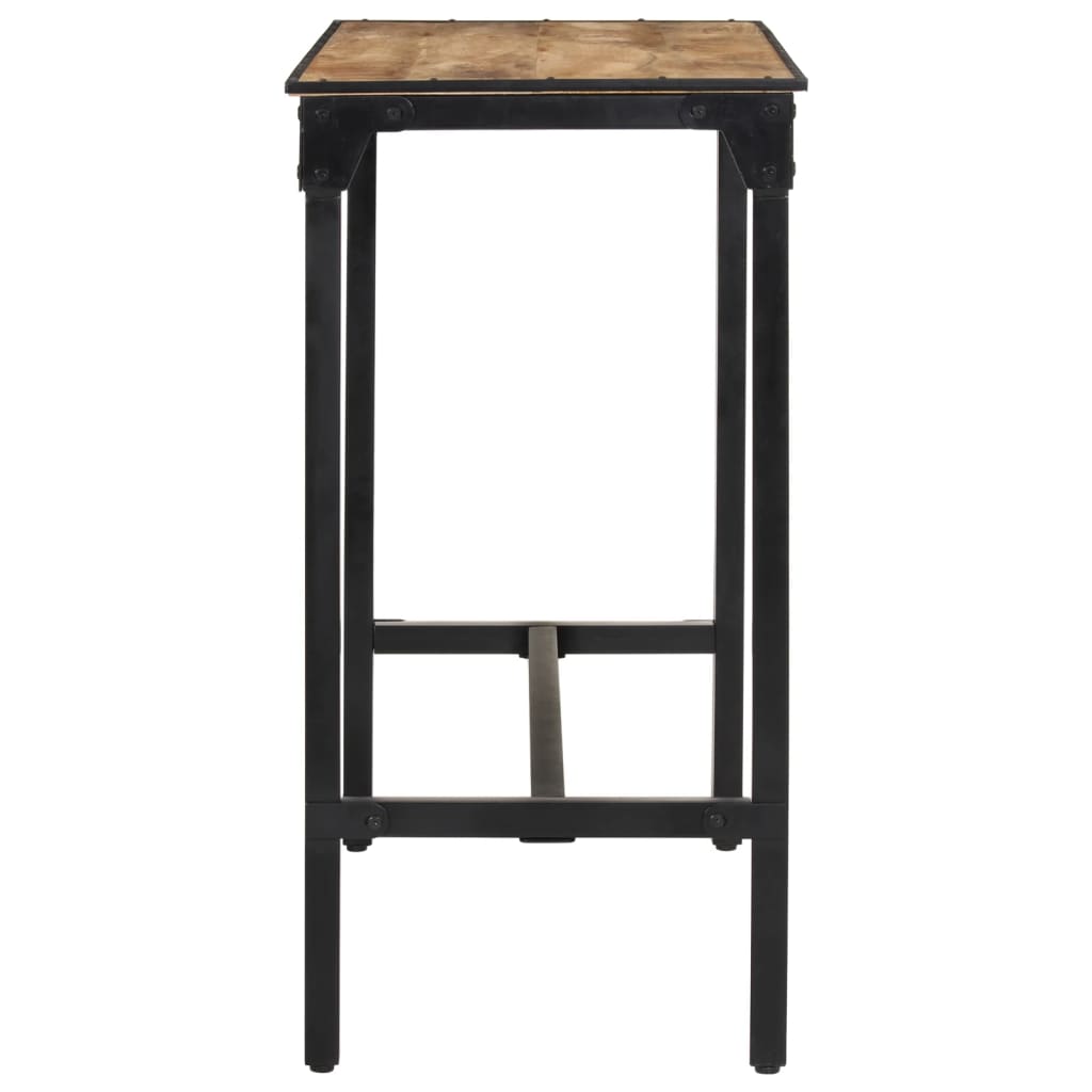 Ensemble de bar 5 pcs bois de manguier brut massif et métal - XIOS