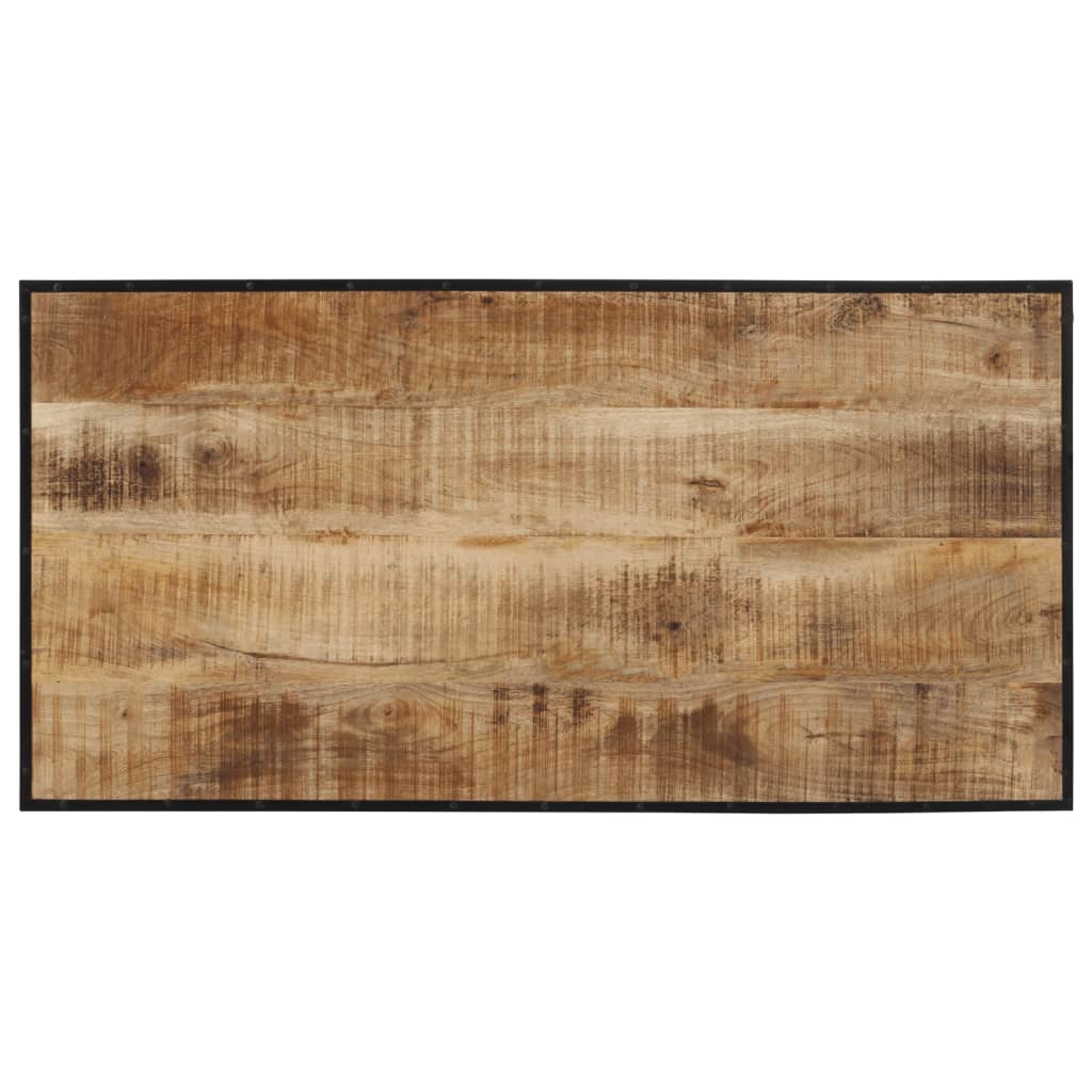 Ensemble de bar 5 pcs bois de manguier brut massif et métal - XIOS