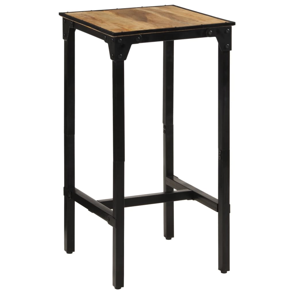 Ensemble de bar 3 pcs bois de manguier brut massif et métal - XIOS
