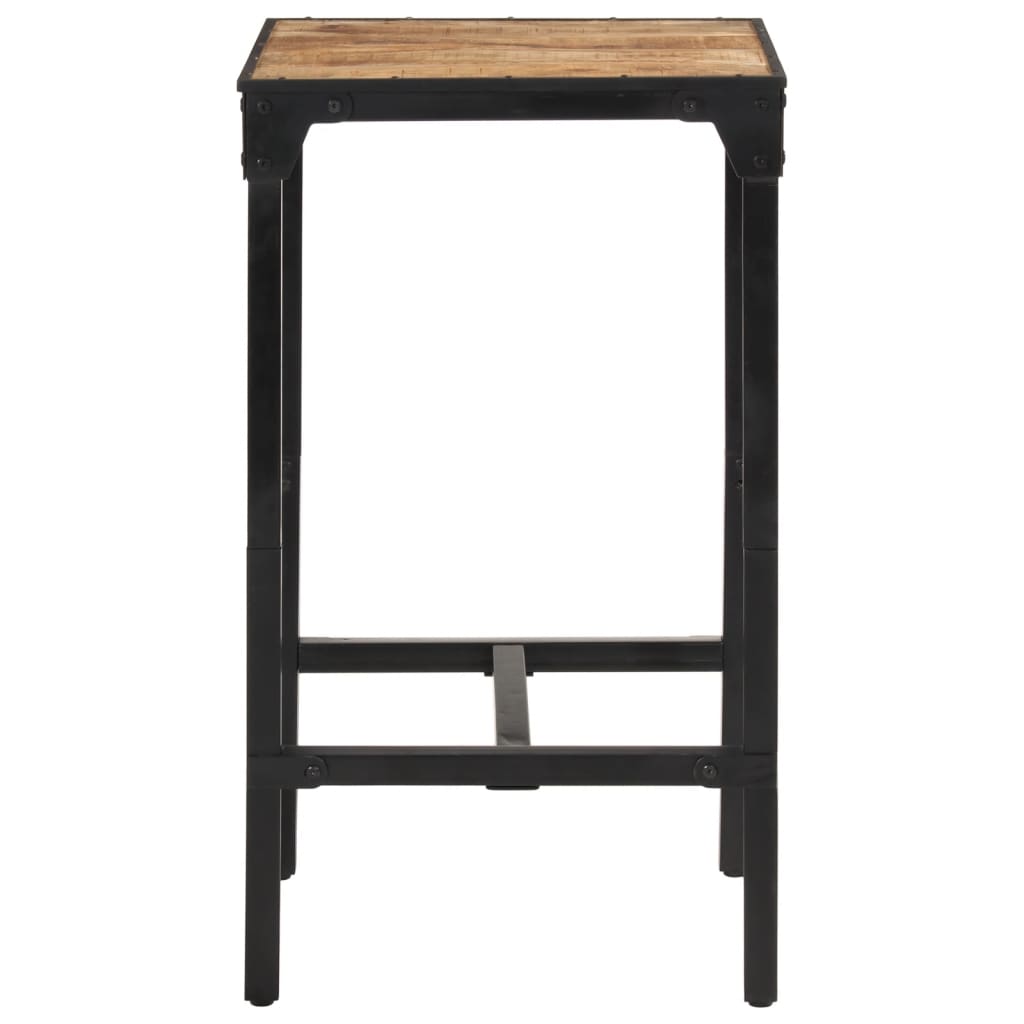 Ensemble de bar 3 pcs bois de manguier brut massif et métal - XIOS