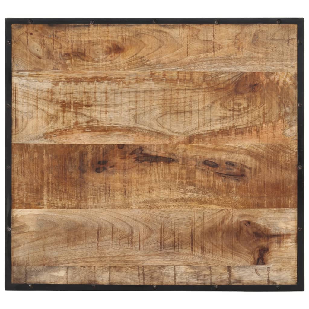 Ensemble de bar 3 pcs bois de manguier brut massif et métal - XIOS