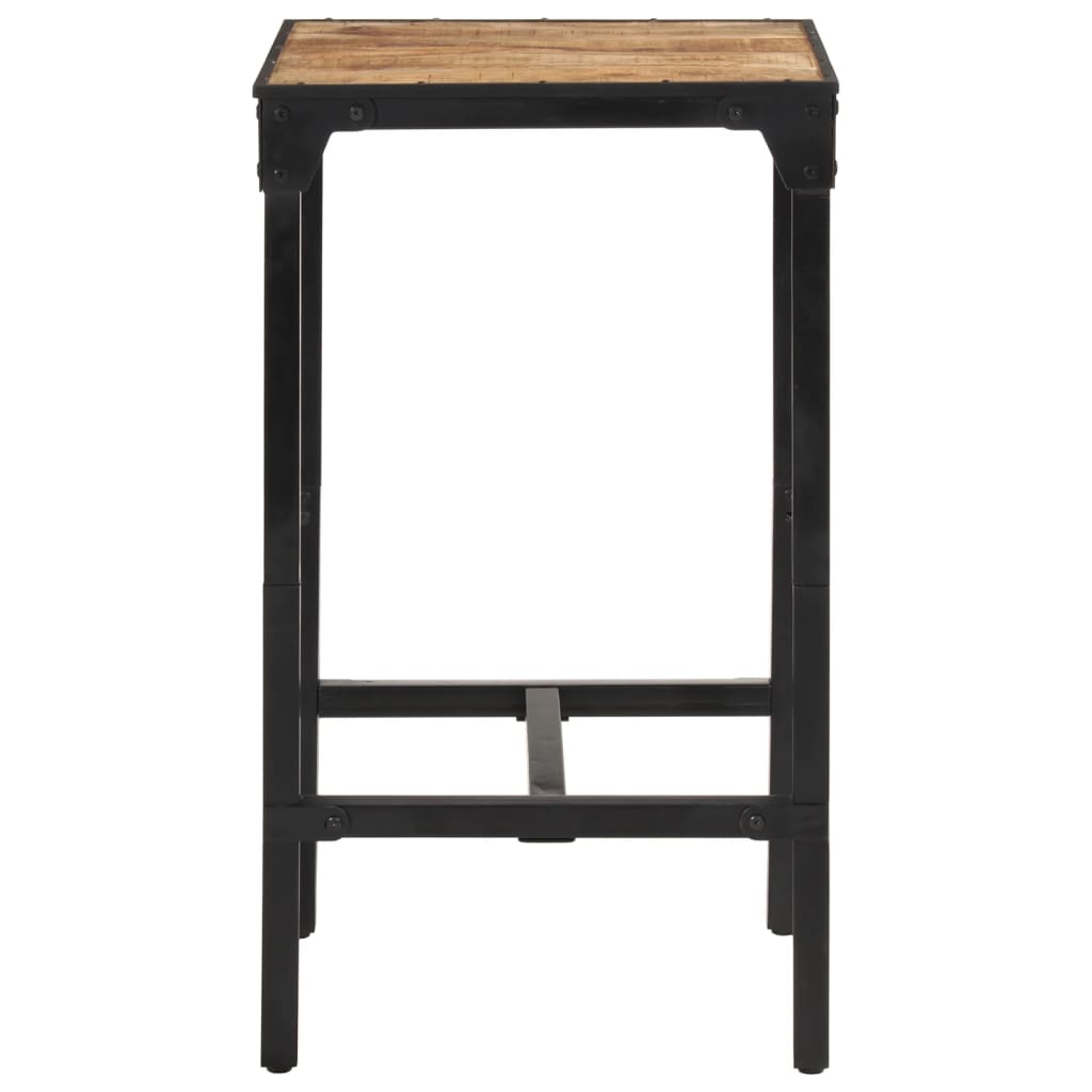 Ensemble de bar 3 pcs bois de manguier brut massif et métal - XIOS
