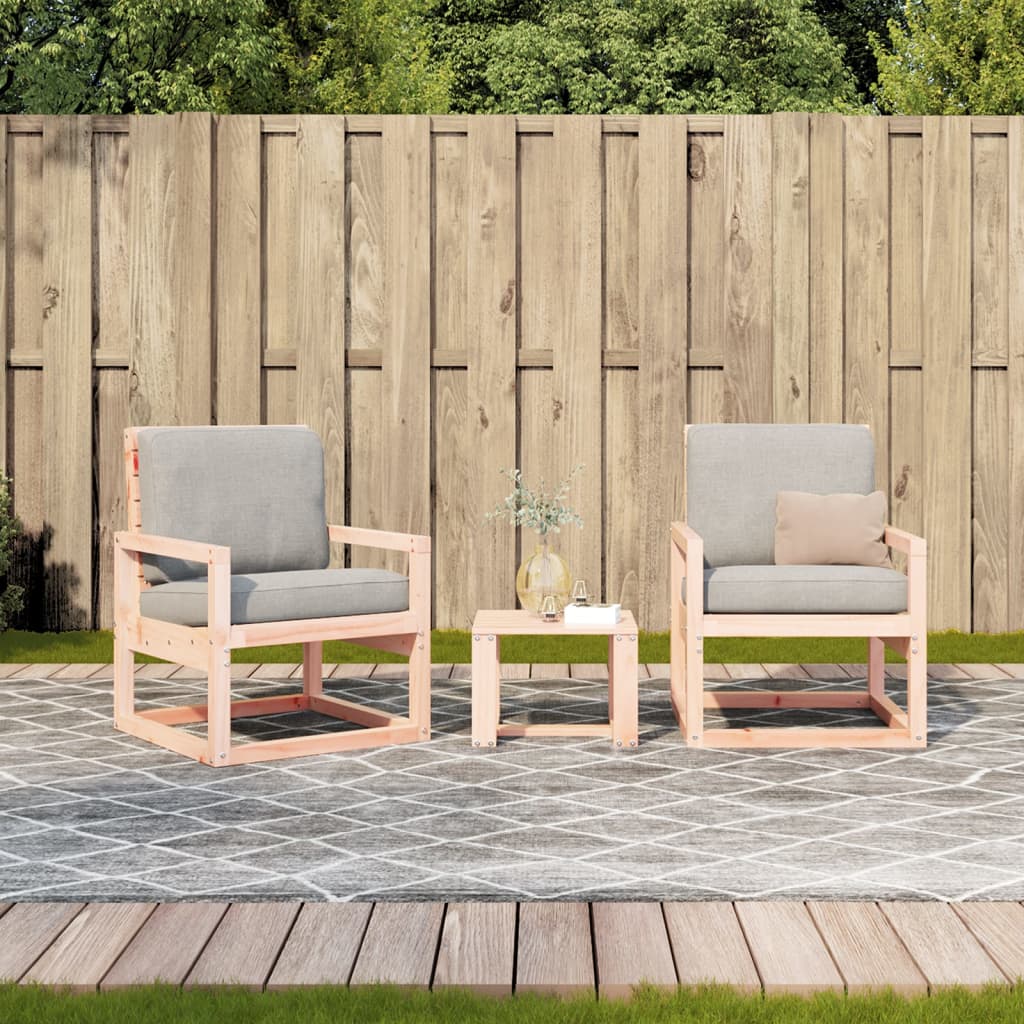 Salon de jardin 3 pcs bois massif douglas - XIOS