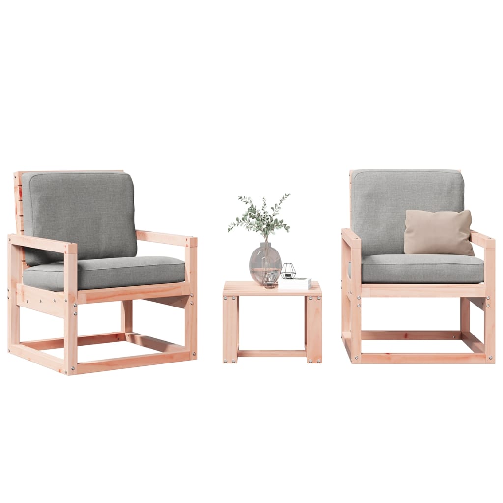 Salon de jardin 3 pcs bois massif douglas - XIOS