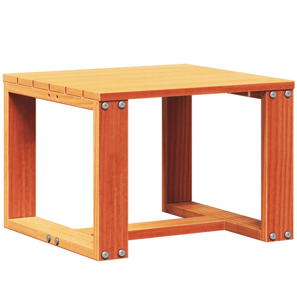 Salon de jardin 3 pcs cire marron bois de pin massif - XIOS