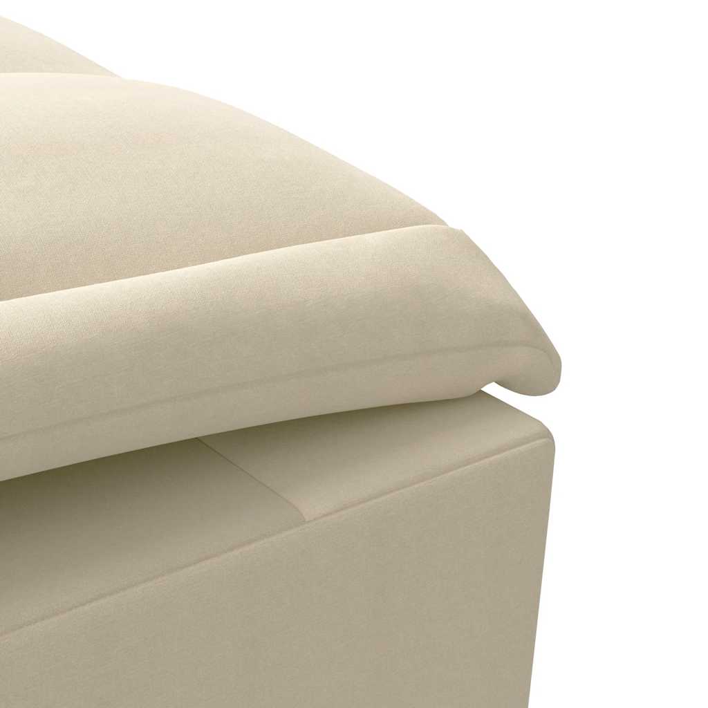 Chaise longue de massage avec traversin crème tissu - XIOS