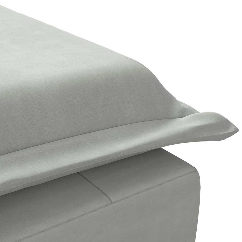 Chaise longue de massage avec traversin gris clair velours - XIOS
