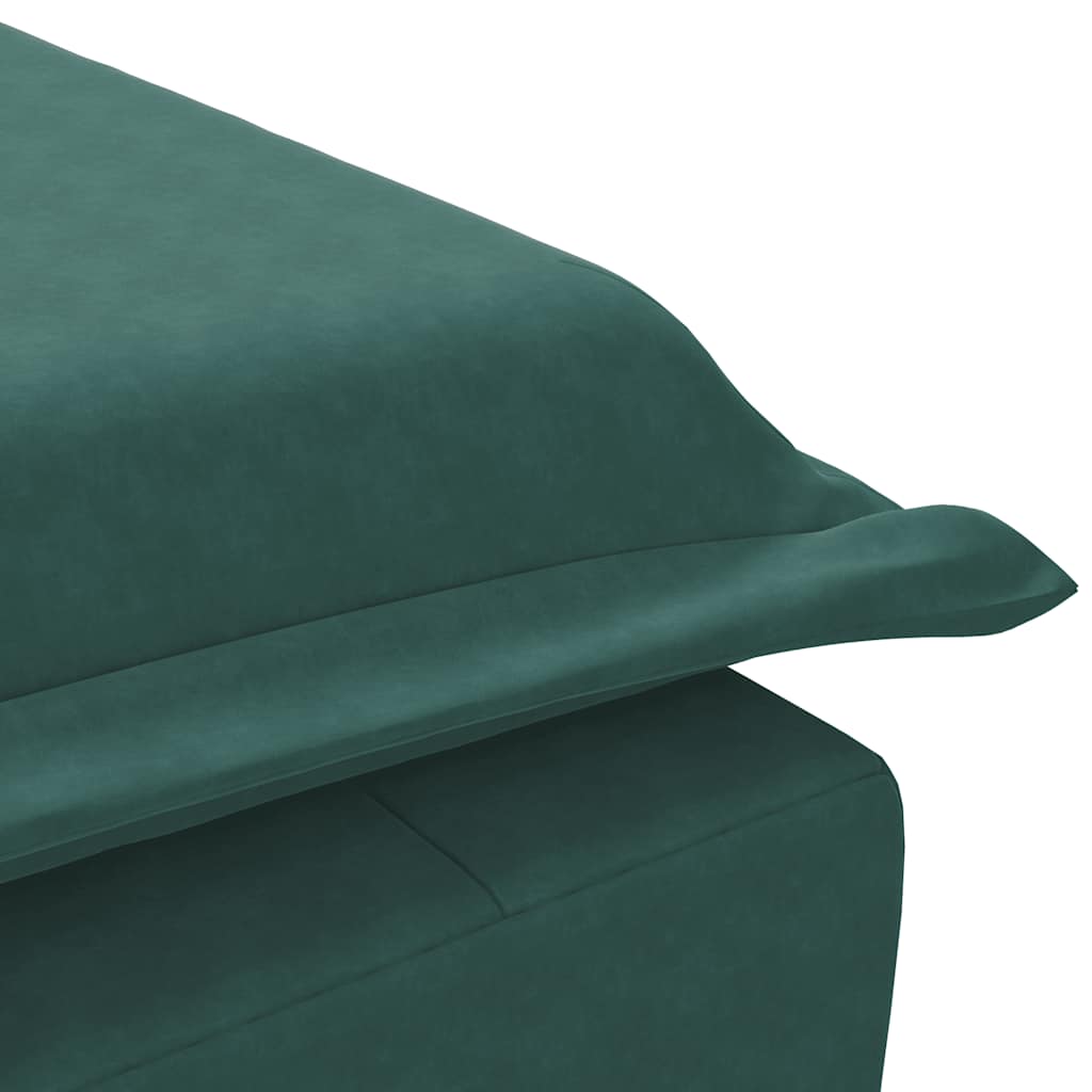 Chaise longue de massage avec traversin vert foncé velours - XIOS